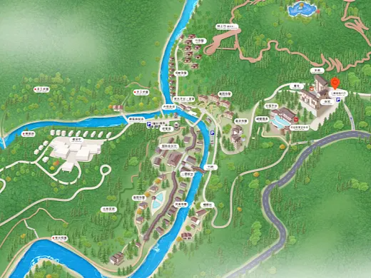 黎安镇结合景区手绘地图智慧导览和720全景技术，可以让景区更加“动”起来，为游客提供更加身临其境的导览体验。
